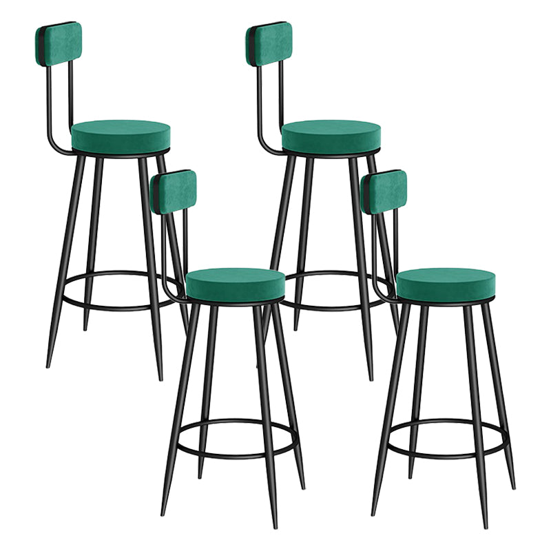 Modern Round Counter Chair Upholstered Counter Height Stool for Living Room