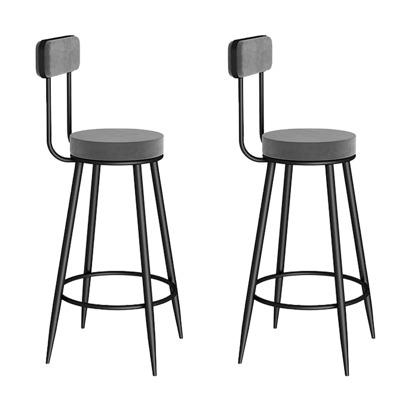 Modern Round Counter Chair Upholstered Counter Height Stool for Living Room