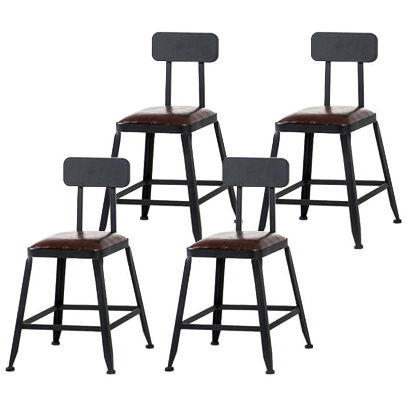 Industrial Bar Stool Wooden Counter Bar Stool with Metal Legs for Home