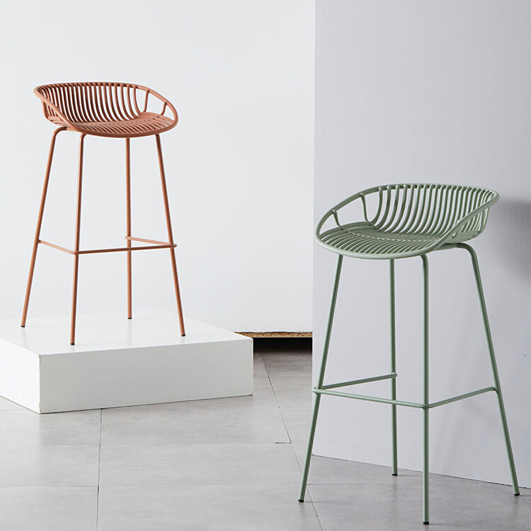 Modern Bar Stool Metal Counter Bar Stool with Metal Legs for Home