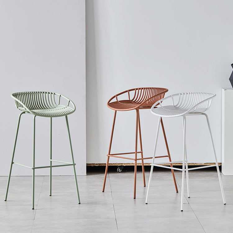 Modern Bar Stool Metal Counter Bar Stool with Metal Legs for Home