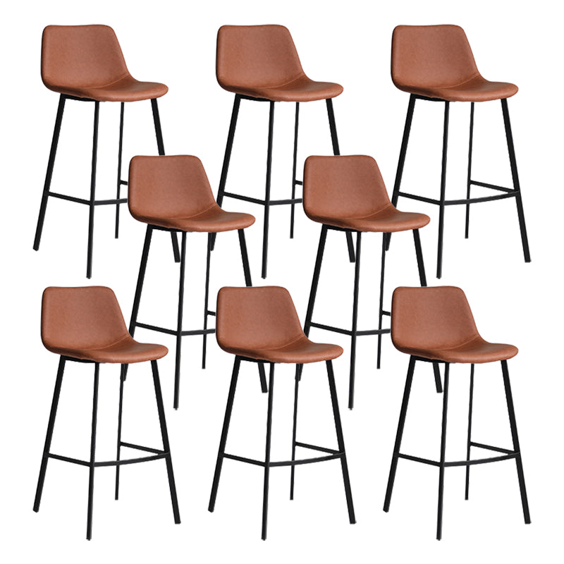 Modern Style Bar-stool PU Leather Counter Bar Stool with Metal Legs for Restaurant