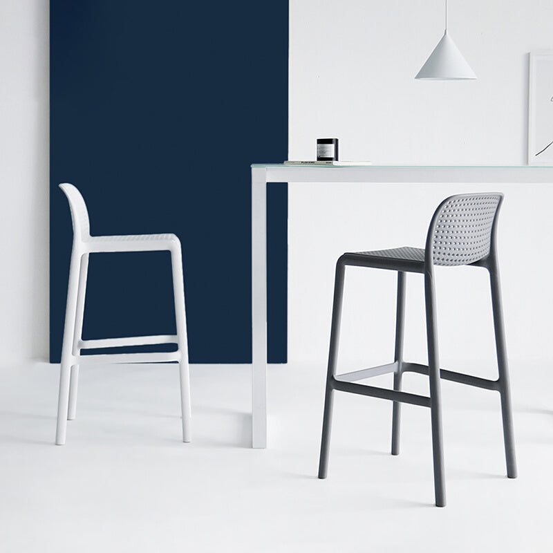 Modern Style Bar-stool Plastic Counter Bar Stool with Plastic Legs for Restaurant
