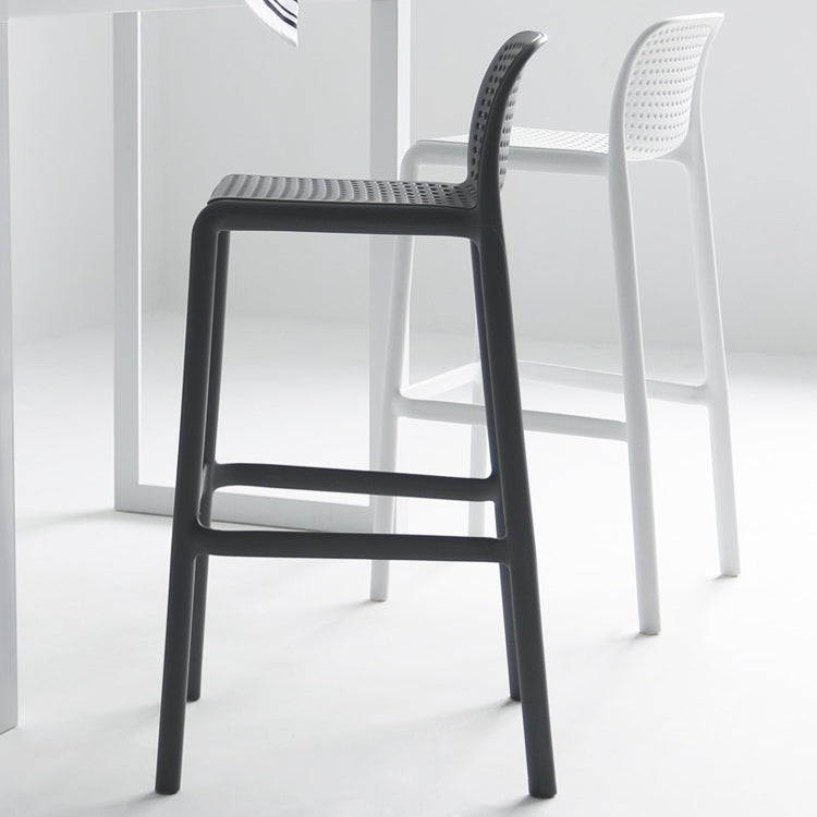 Modern Style Bar-stool Plastic Counter Bar Stool with Plastic Legs for Restaurant