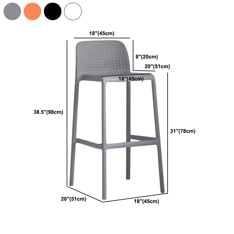 Modern Style Bar-stool Plastic Counter Bar Stool with Plastic Legs for Restaurant