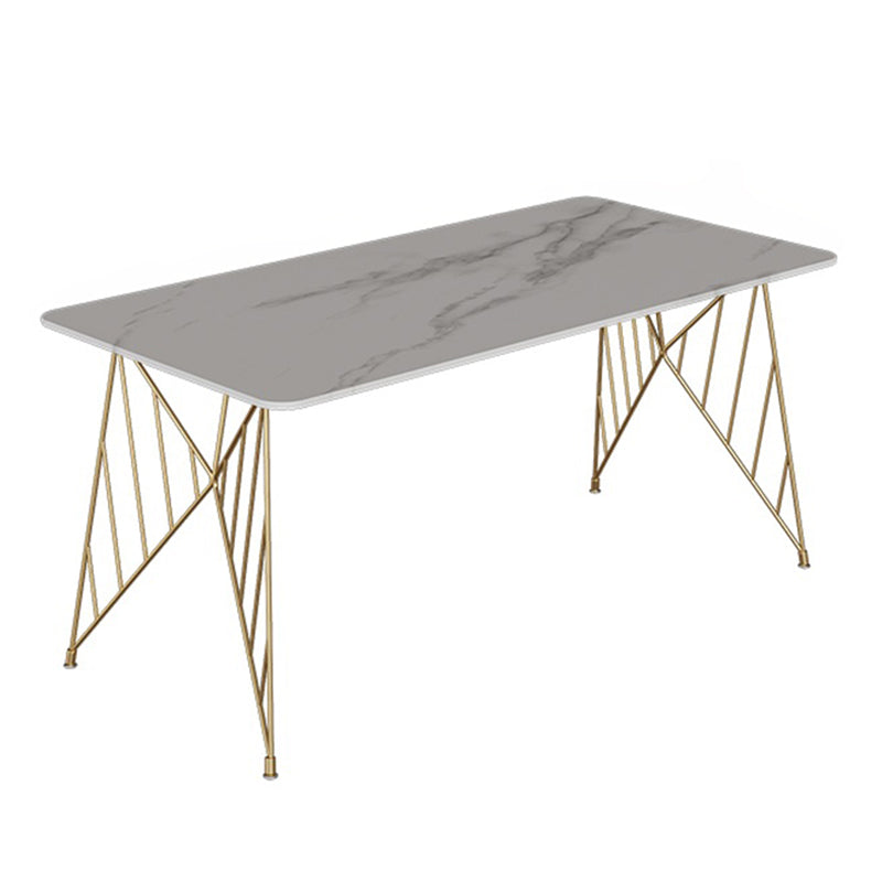 White Stone Top Dining Table Set 1/2/5 Pieces Contemporary Indoor Dinette Set