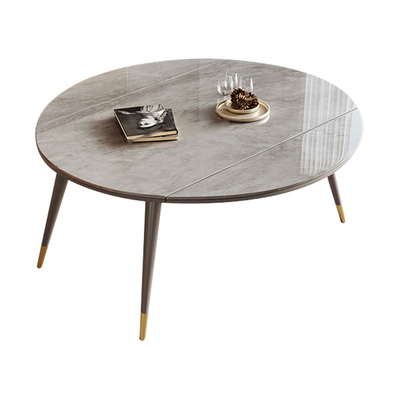 Contemporary Sintered Stone Table Round Table Set 1/4/5/7 Pieces Dining Set