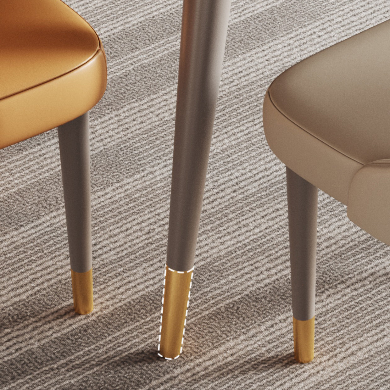 Contemporary Sintered Stone Table Round Table Set 1/4/5/7 Pieces Dining Set