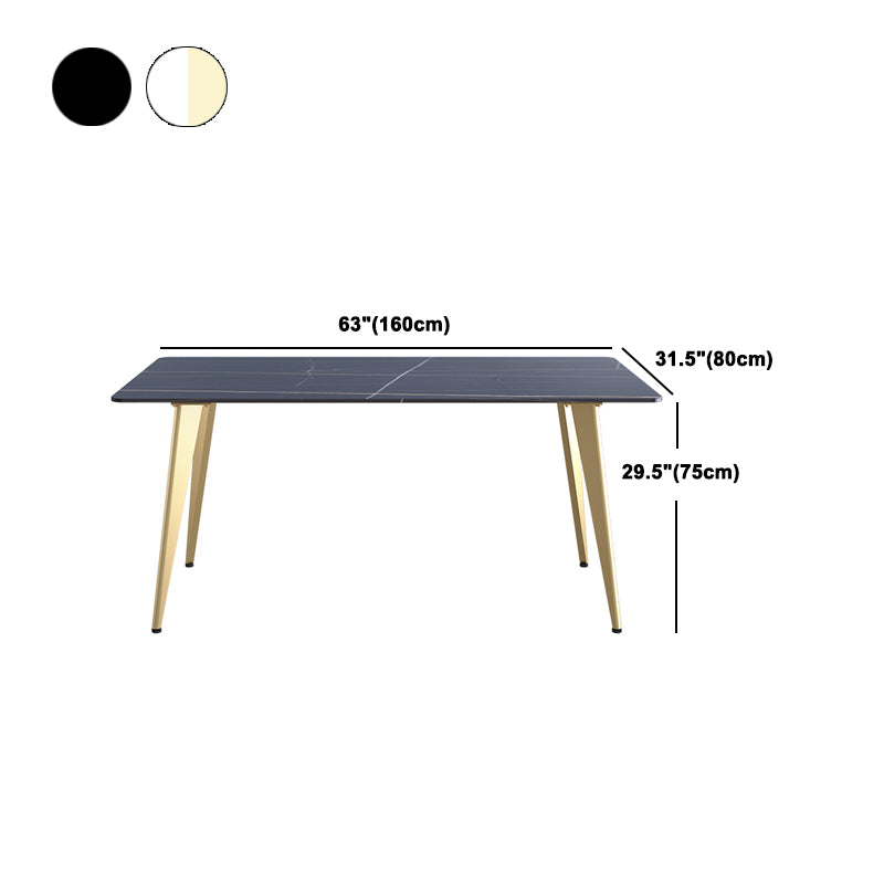 Glam Dining Table Set 1/2/5/6/7 Pieces Sintered Stone Dining Set