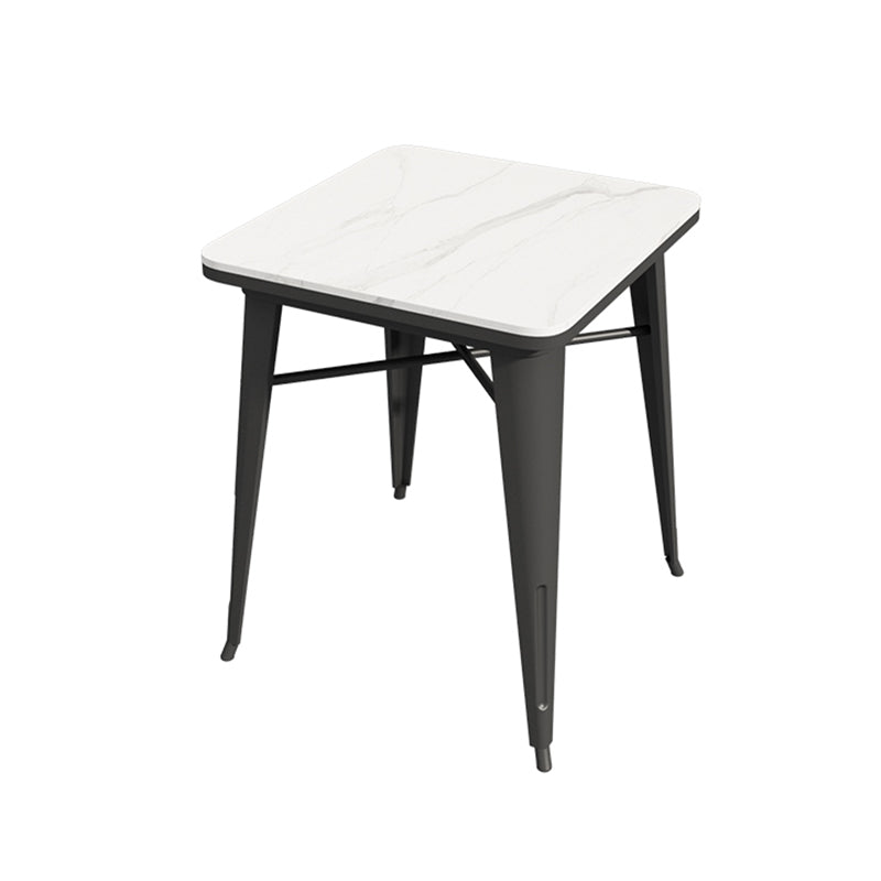 Black and White Dinette Set 1/2/3/5 Pieces Modern Stone Dining Table Set