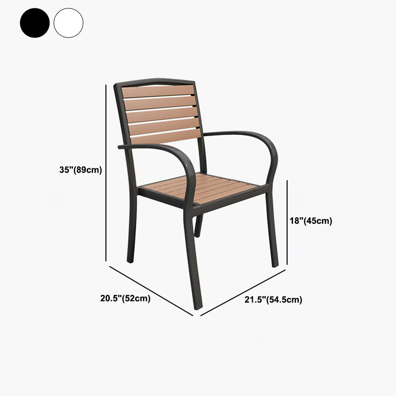 Modern Wood and Meta Dining Table 1/4/5/7 Pieces Outdoor Legs Dinette Set
