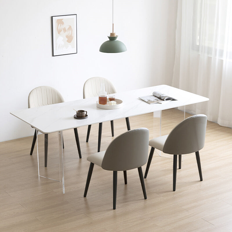 Designer Home Table and Chairs 1/4/5 Pieces Acrylic Dining Room Set