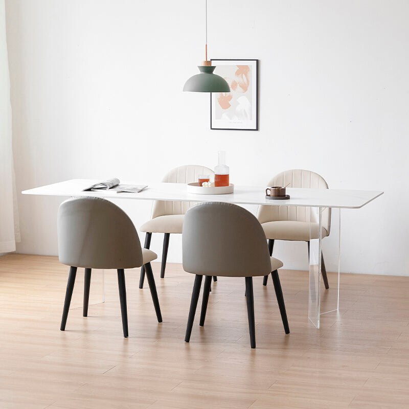 Designer Home Table and Chairs 1/4/5 Pieces Acrylic Dining Room Set