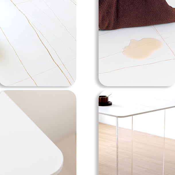 Designer Home Table and Chairs 1/4/5 Pieces Acrylic Dining Room Set