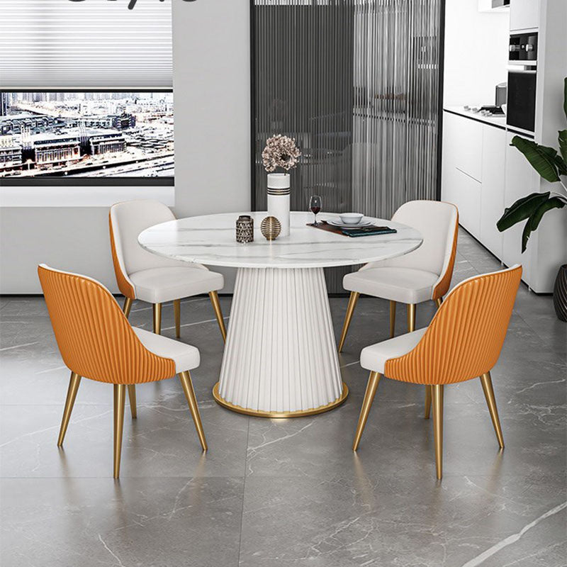 Traditional Luxury Dining Table Round Pedestal Table for Home