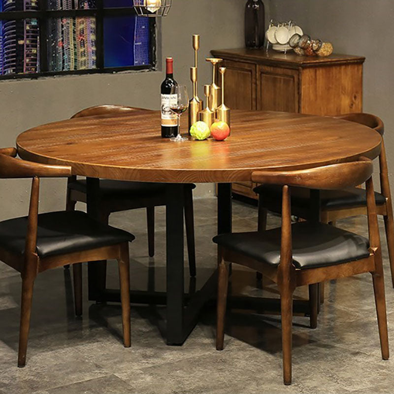 Simple Style Dining Table Solid Wood Round Dinette Table for Home Kitchen