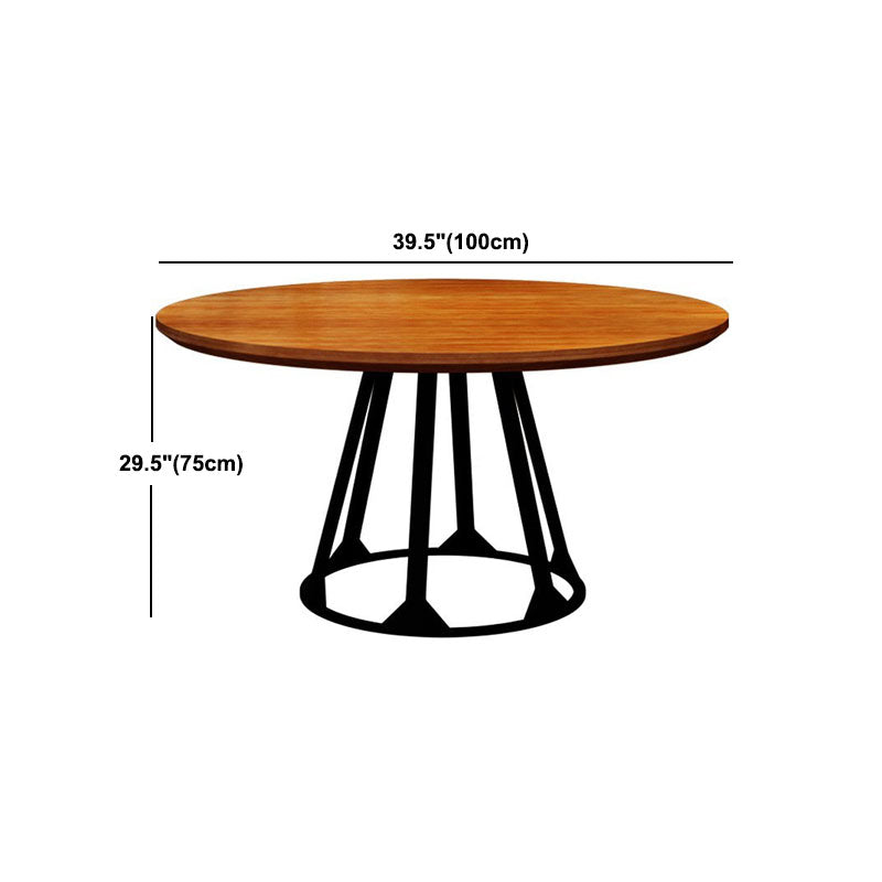 Simple Style Dining Table Solid Wood Round Dinette Table for Home Kitchen