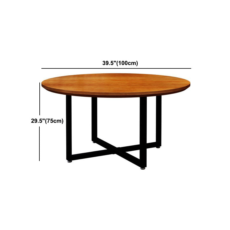 Simple Style Dining Table Solid Wood Round Dinette Table for Home Kitchen