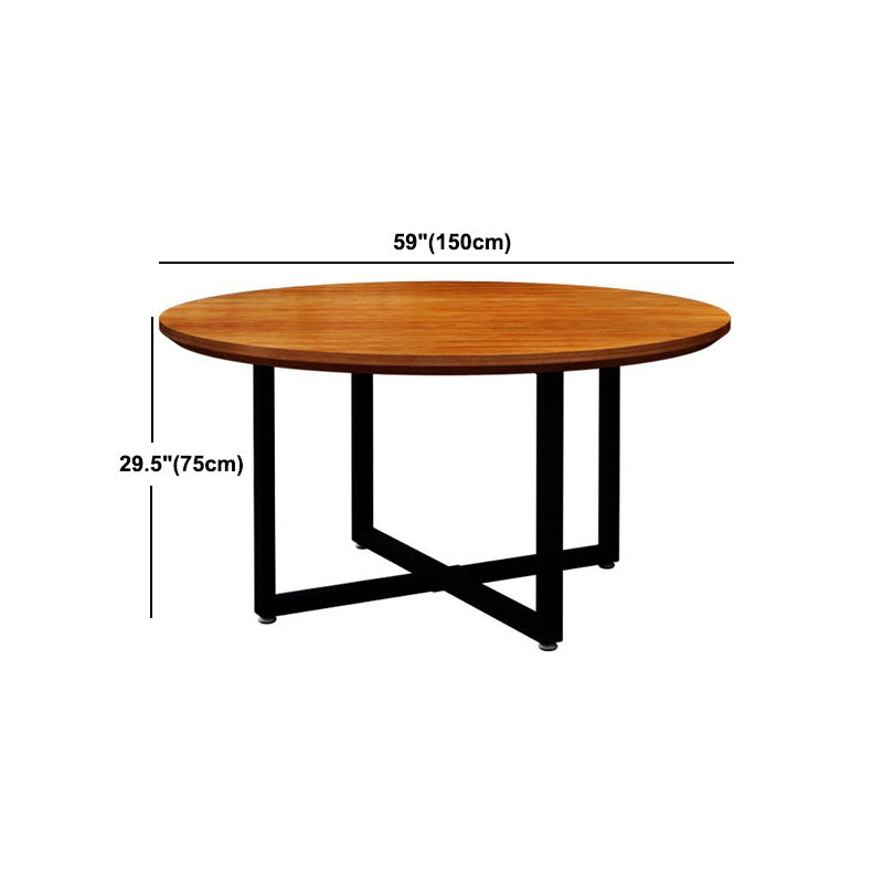 Simple Style Dining Table Solid Wood Round Dinette Table for Home Kitchen