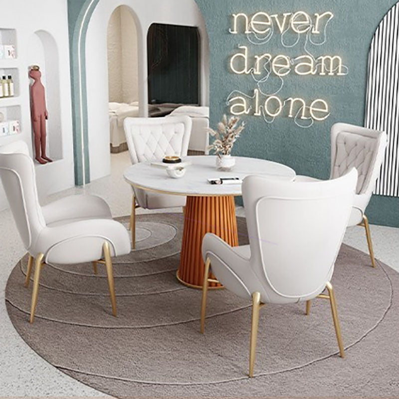 Traditional Luxury Dining Table White Sintered Stone Table for Home