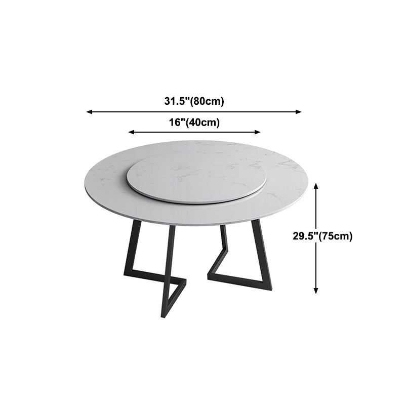 Traditional Luxury Dining Table White Marble Round Dining Table for Home