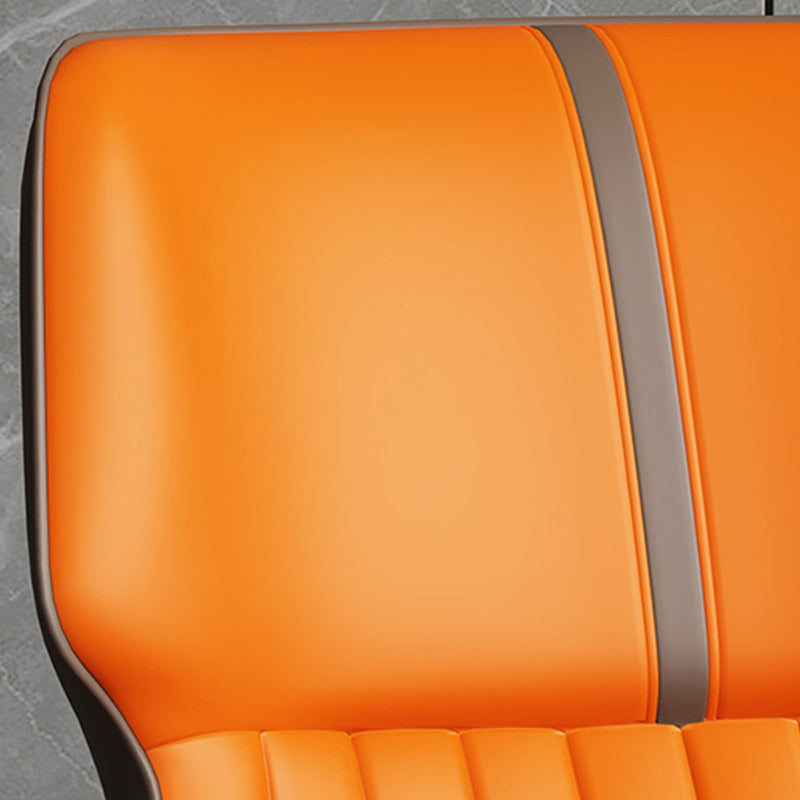 Contemporary Leather Side Chair Wingback Side Chair for Dining Room