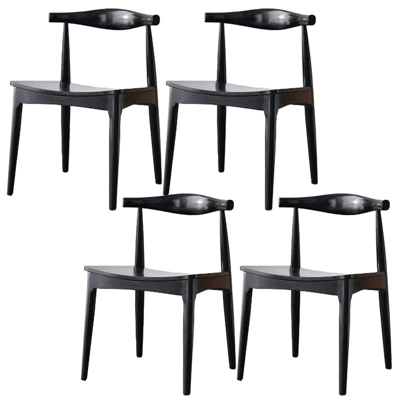 Solid Wood Open Back Side Chair Industrial Dining Side Chair