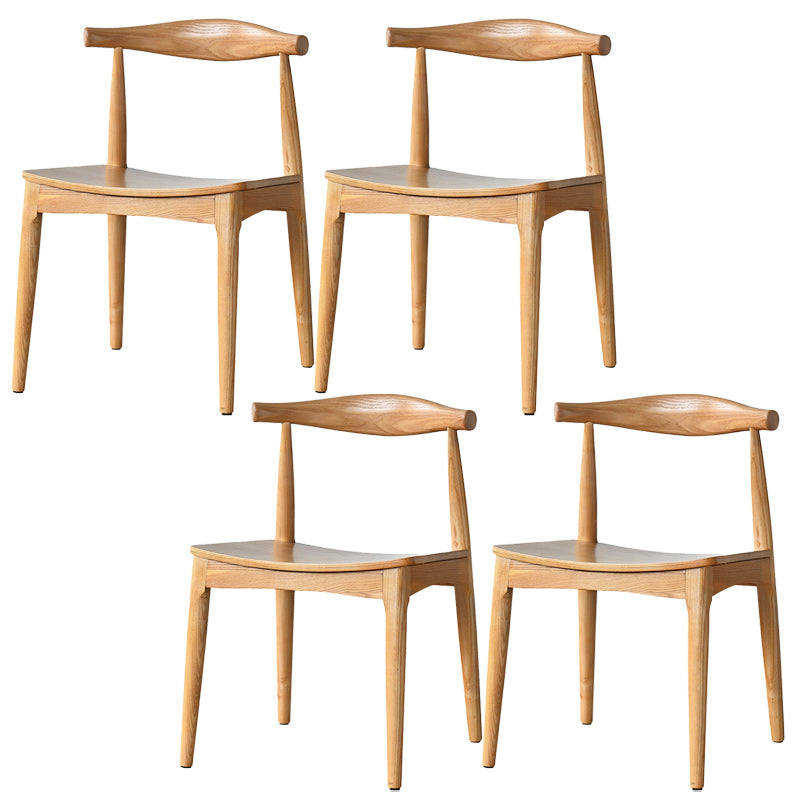 Solid Wood Open Back Side Chair Industrial Dining Side Chair
