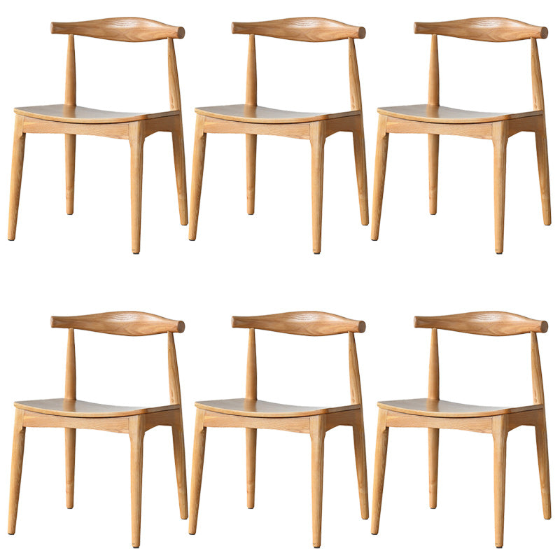 Solid Wood Open Back Side Chair Industrial Dining Side Chair