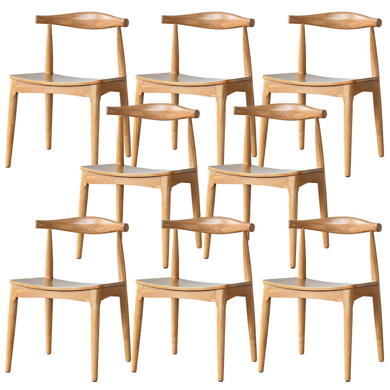 Solid Wood Open Back Side Chair Industrial Dining Side Chair