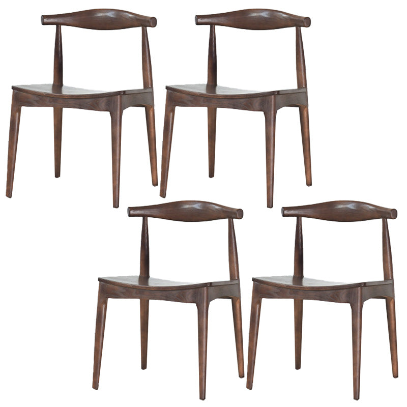 Solid Wood Open Back Side Chair Industrial Dining Side Chair