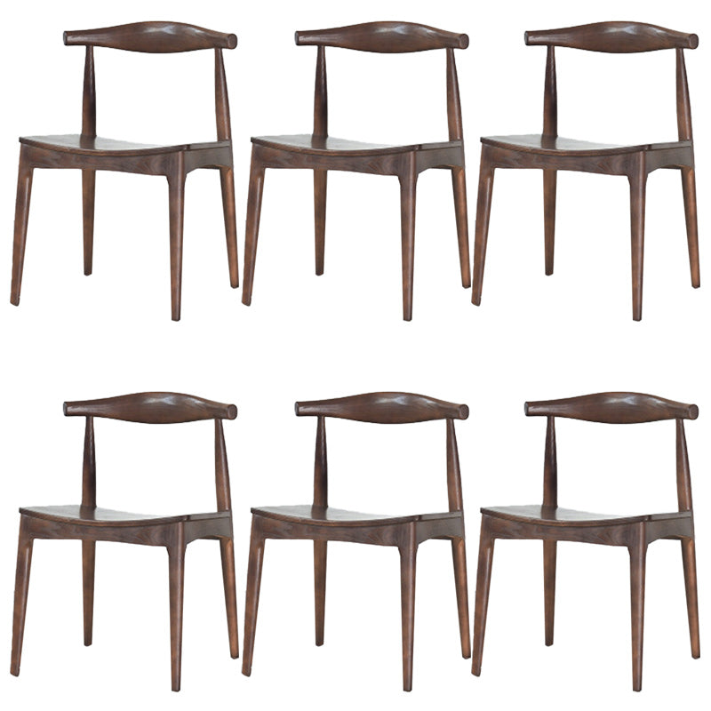 Solid Wood Open Back Side Chair Industrial Dining Side Chair