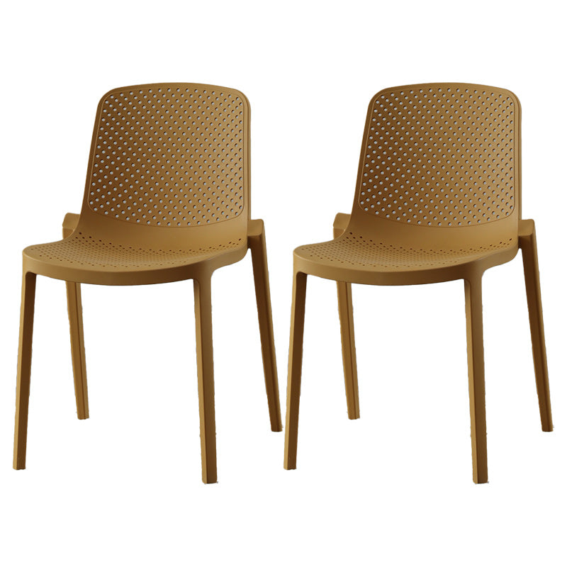 Modern Plastic Chair Parsons Chair in Matte Finish for Kitchen