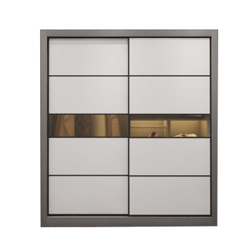 Contemporary Style Wooden Wardrobe White Colour Soft Close Door Wardrobe Closet