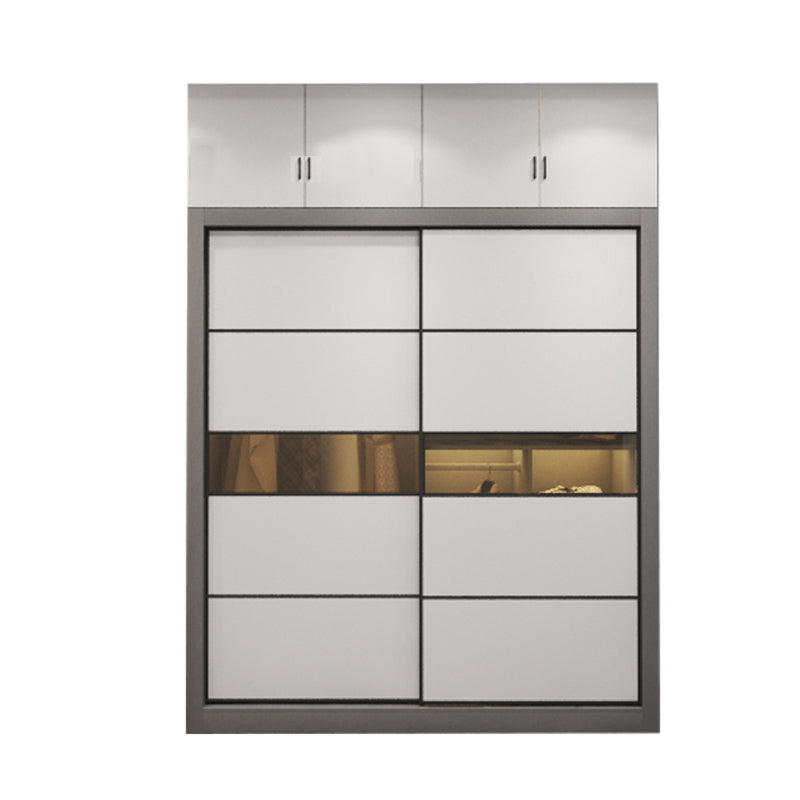 Contemporary Style Wooden Wardrobe White Colour Soft Close Door Wardrobe Closet