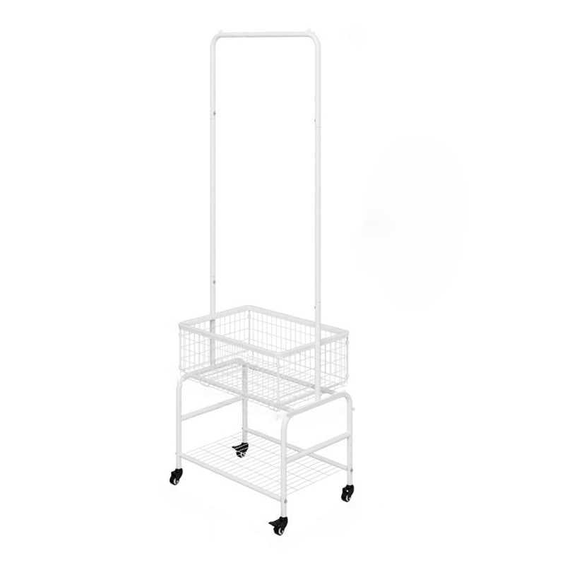 Contemporary Style Wardrobe Metal Open Wardrobe with Wheels for Home
