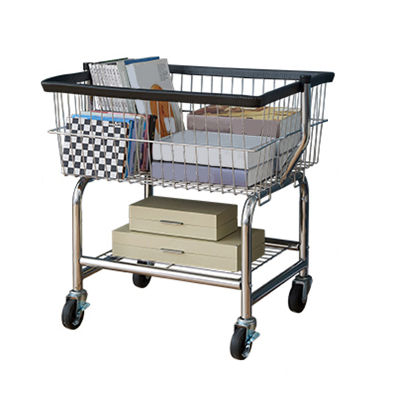 Contemporary Style Wardrobe Metal Open Wardrobe with Wheels for Home