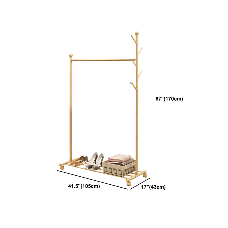 Contemporary Style Wardrobe 1-Teir Metal Wardrobe Closet for Bedroom