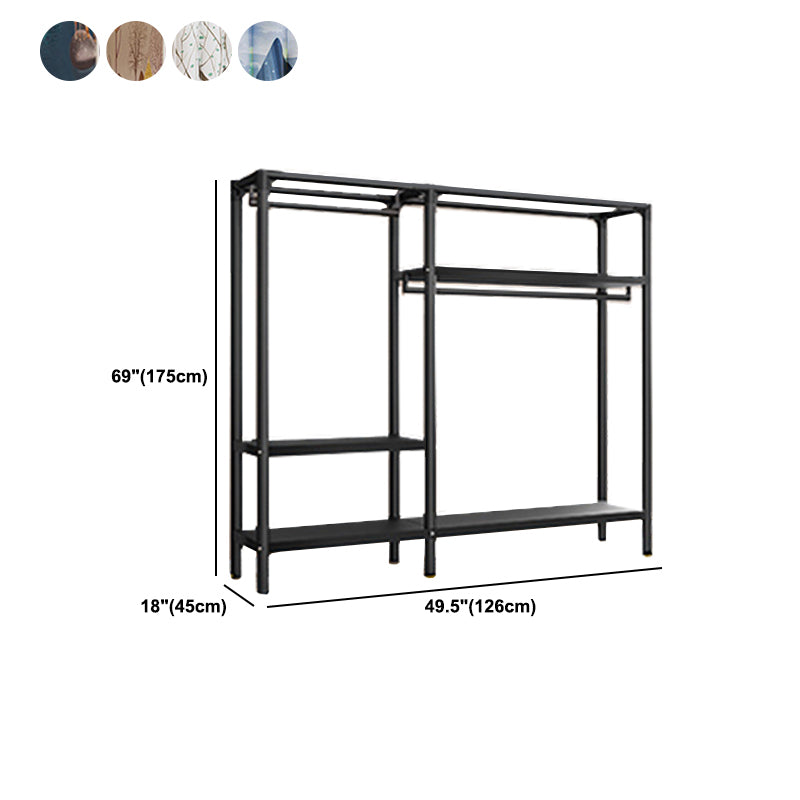 Steel Frame Wardrobe Armoire Contemporary Style Wardrobe Cabinet for Home
