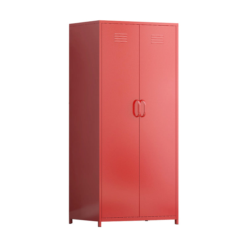 Contemporary Style Wardrobe Cabinet Steel Wardrobe Cabinet with Clothing Rod