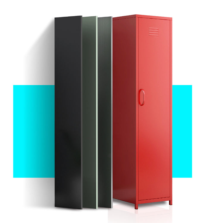 Contemporary Style Wardrobe Cabinet Steel Wardrobe Cabinet with Clothing Rod