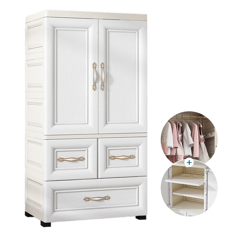 Plastic Storage Cabinet for Bedroom Modern Hinged Door Cabinet