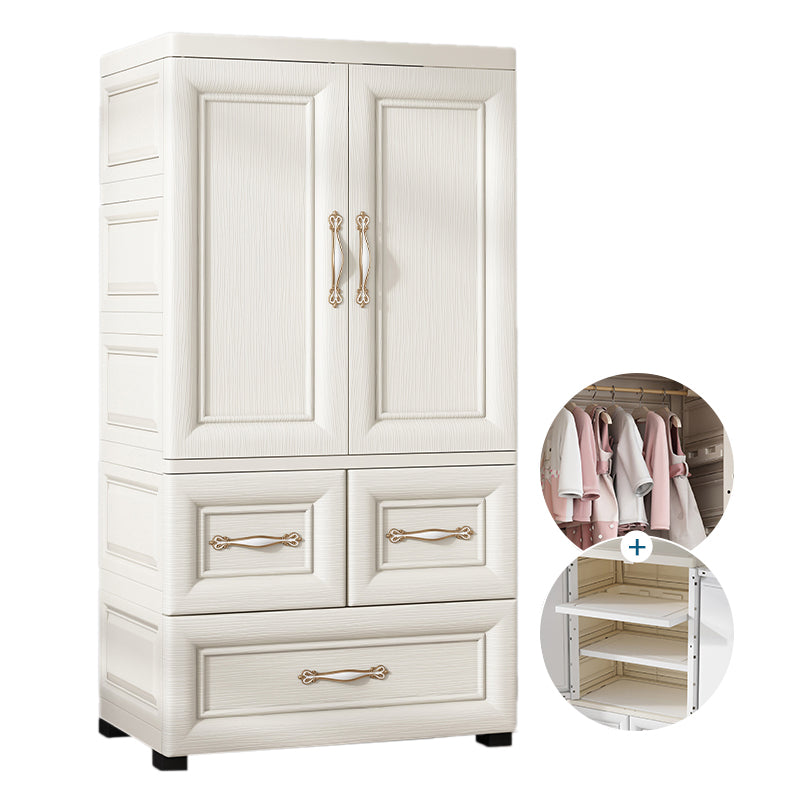 Plastic Storage Cabinet for Bedroom Modern Hinged Door Cabinet