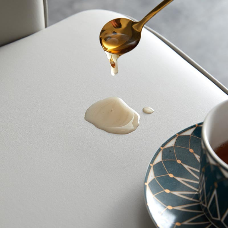 Glam Faux Leather Dining Chair Open Back Dining Side Furniture in Matte Finish for Indoor