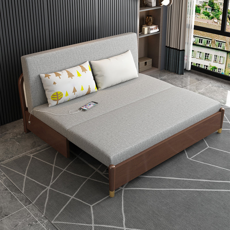 Contemporary Convertible Armless Cotton Blend Bed Sofa Couch