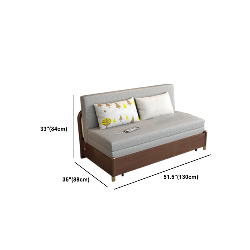 Contemporary Convertible Armless Cotton Blend Bed Sofa Couch