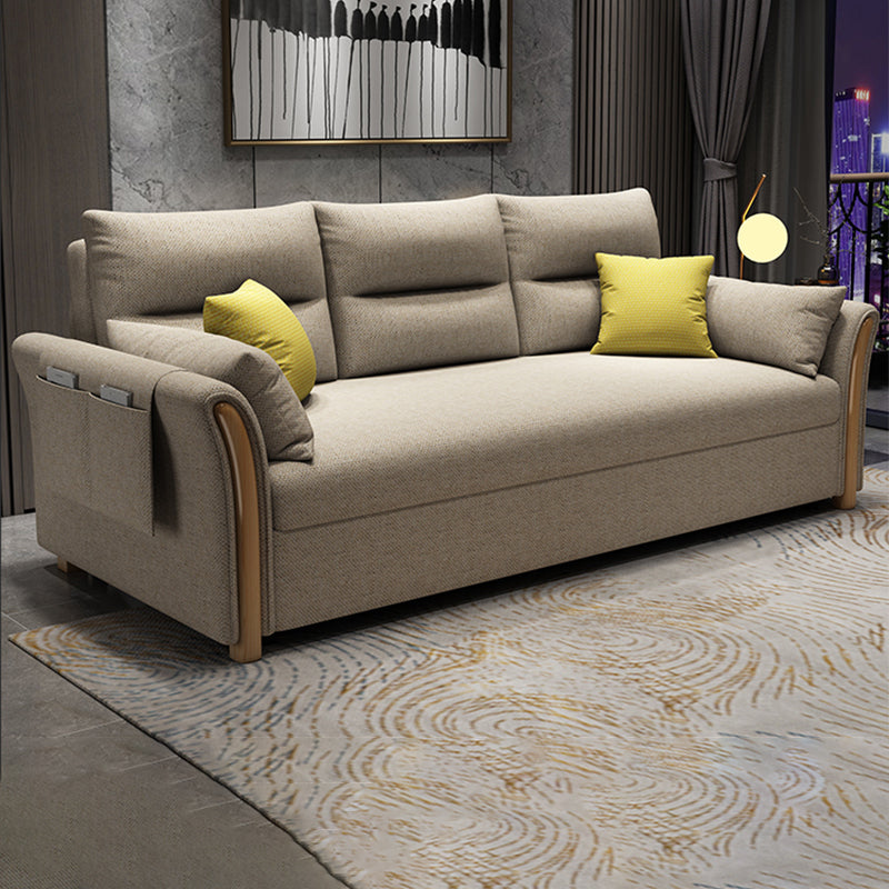 Convertible Contemporary Flared Arm Cotton Blend Bed Sofa Couch