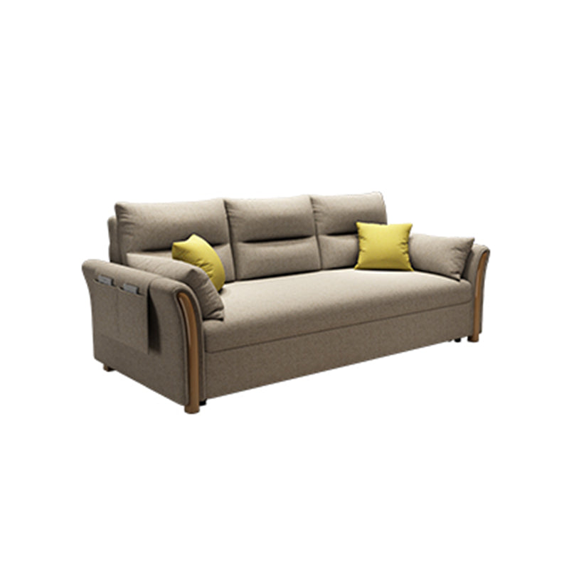 Convertible Contemporary Flared Arm Cotton Blend Bed Sofa Couch