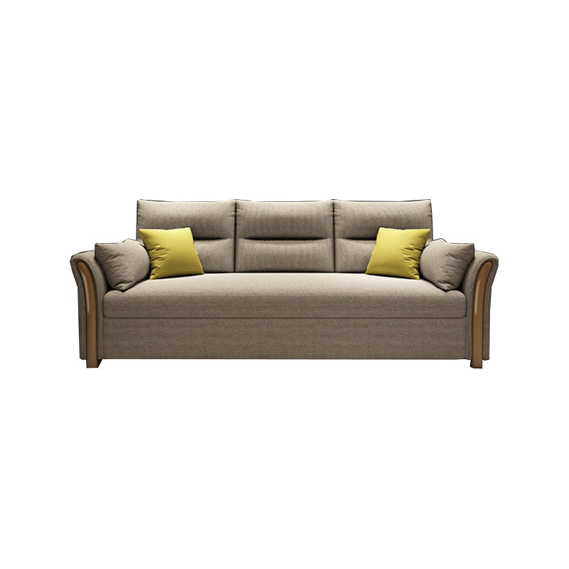 Convertible Contemporary Flared Arm Cotton Blend Bed Sofa Couch