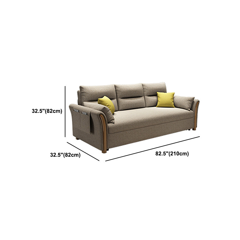 Convertible Contemporary Flared Arm Cotton Blend Bed Sofa Couch
